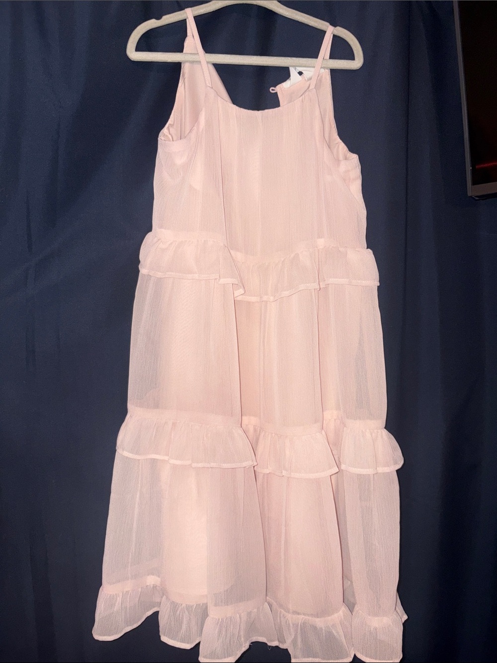 H&M Light Pink Tiered Ruffle Formal Dress for Girls